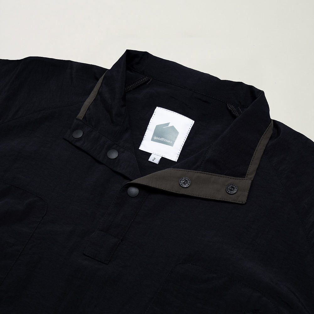 Half Snap Pullover Shirt (Noir)