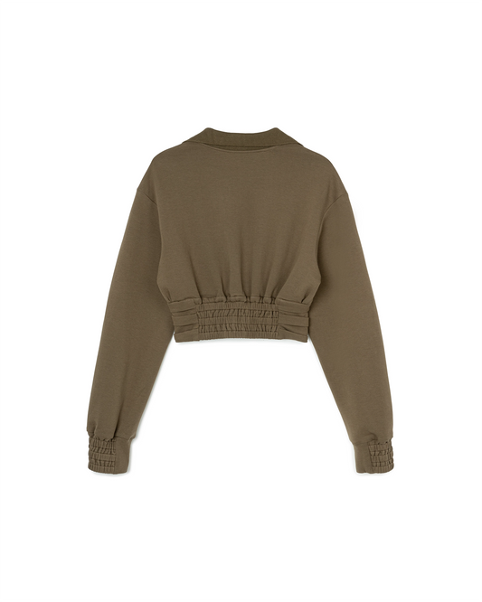 N E O VOL.2_CH.2 BOXER CROP TOP - BROWN