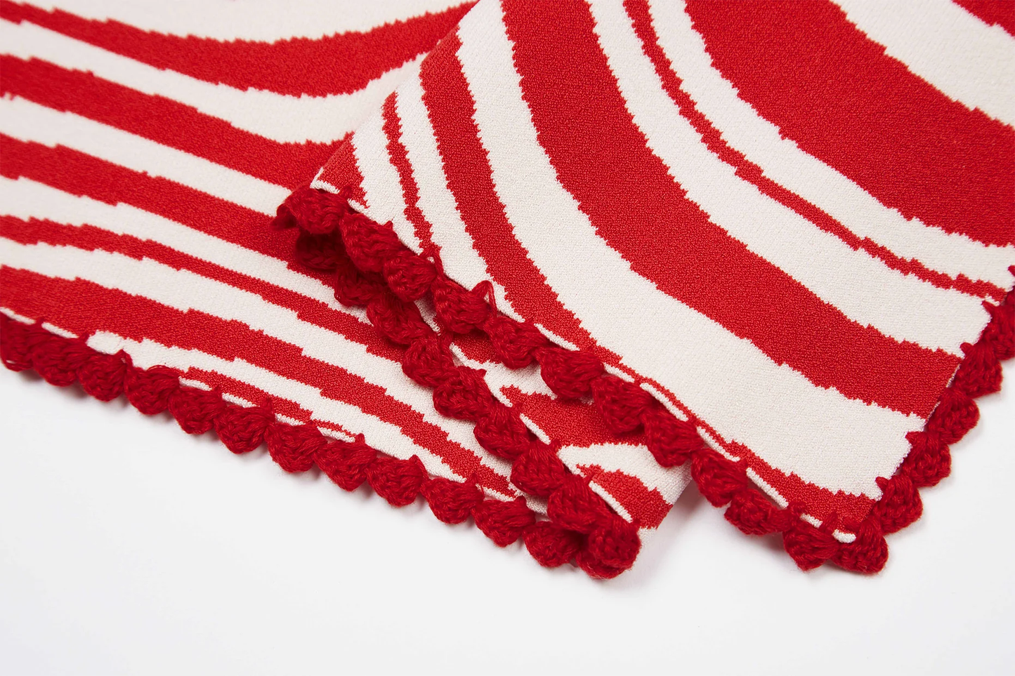 Marblelous Hankie (Candy Cane Red & White)