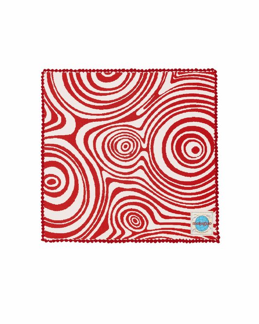 Marblelous Hankie (Candy Cane Red & White)