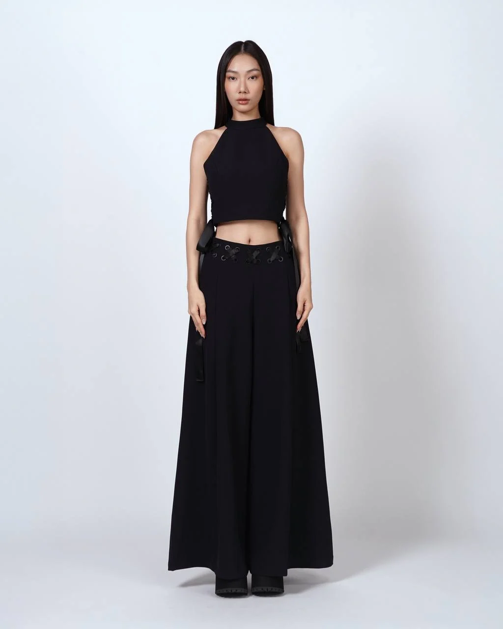 LACE-UP TROUSERS