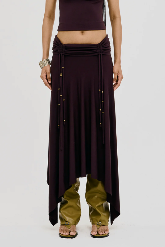 REVERENT MAXI SKIRT WINE