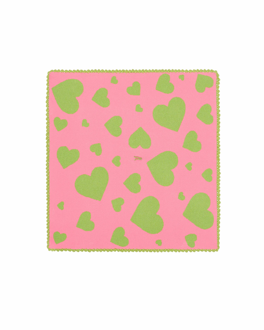 Sweetheart On Parade Hankie (Matcha Green & Flamingo Pink)