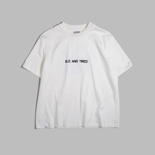 Old & Tired Tee / Cotton - White