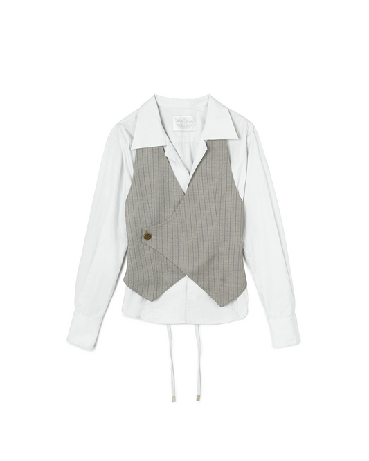 N E O VOL.2_CH.2 DETECTIVE SET SHIRT - LIGHT GREY