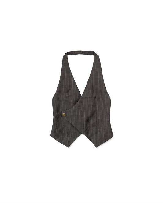 N E O VOL.2_CH.2 PINSTRIPE VEST - GREY