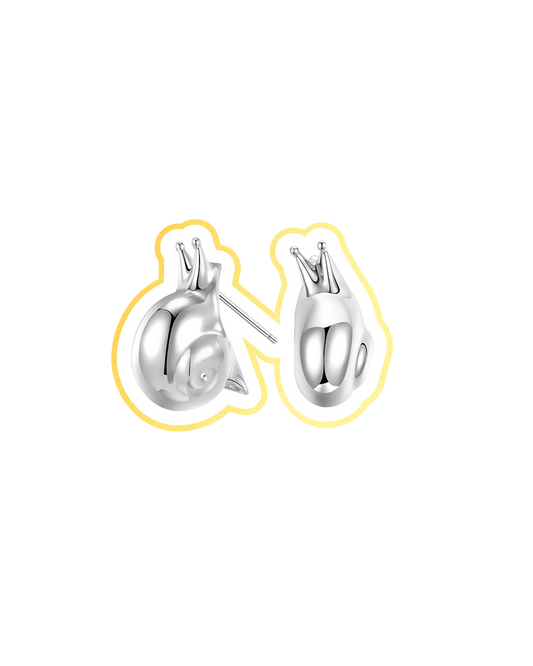 Snail Earrings (Silver in Pair) - motoguo x Yvmin