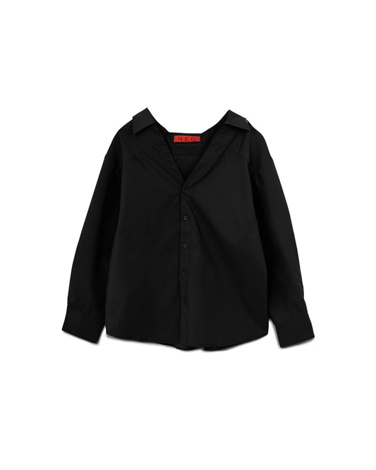 N E O VOL.2_CH.2 BACKDROP SHIRT - BLACK