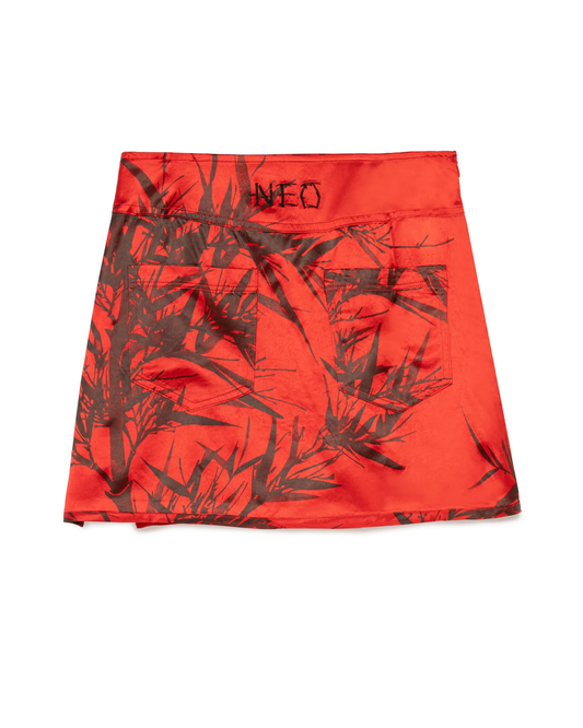 N E O CH.2 Modern Bamboo Cheongsam Set - Red