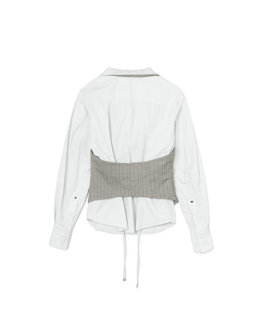 N E O VOL.2_CH.2 DETECTIVE SET SHIRT - LIGHT GREY