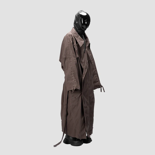 BAT PANEL TRENCH COAT - BROWN