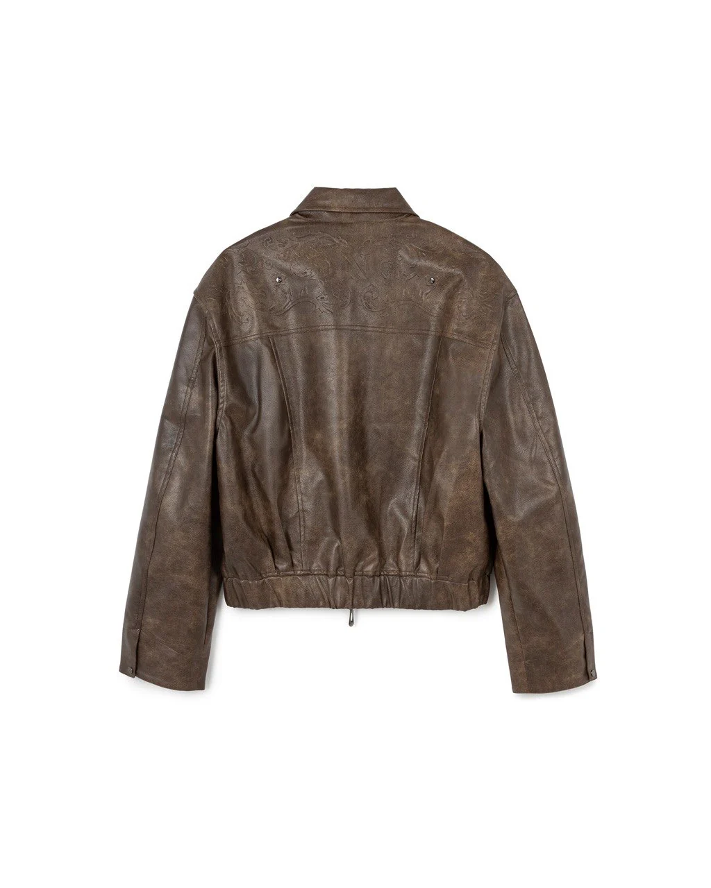 N E O VOL.2_CH.2 OMERTA LEATHER JACKET - BROWN