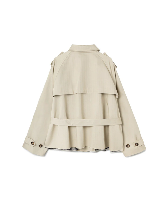 GABARDINE TRENCH COAT - BEIGE