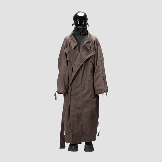 BAT PANEL TRENCH COAT - BROWN