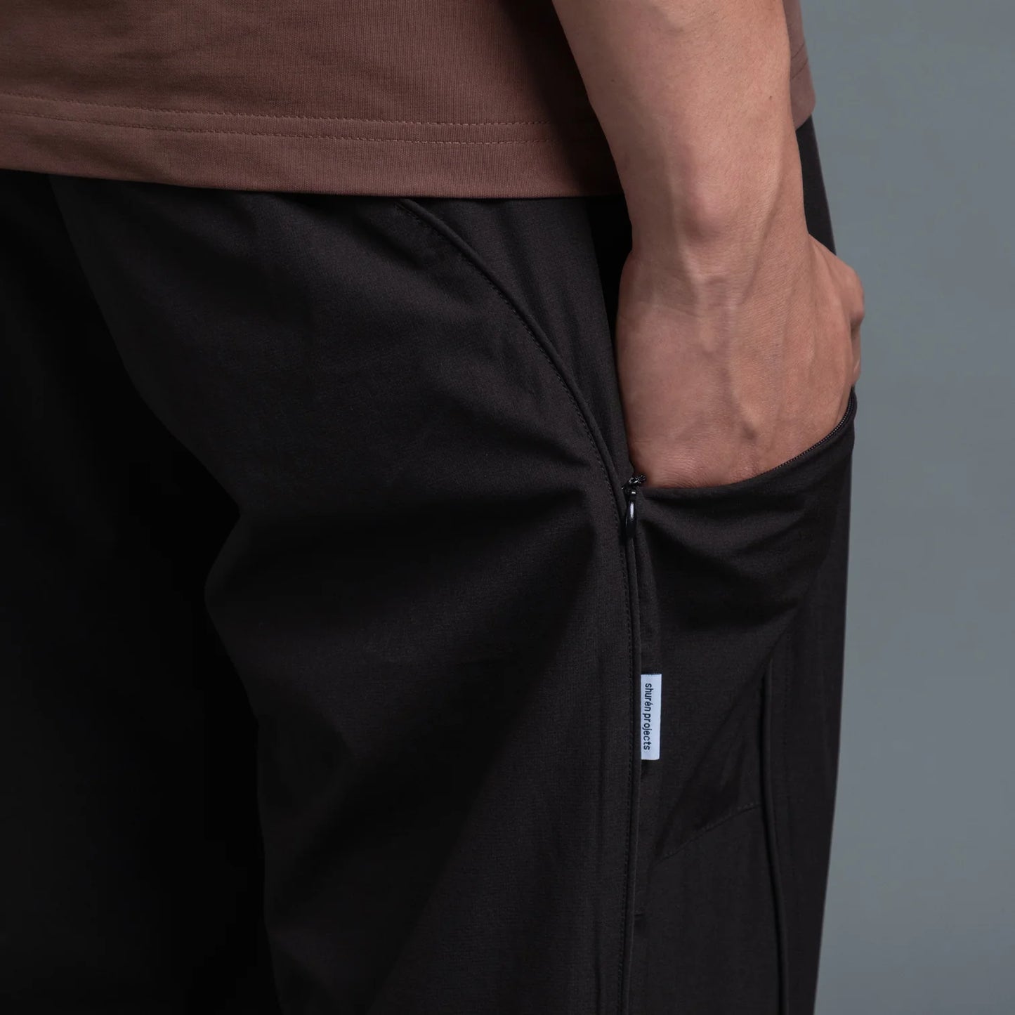 Panel Pants / Nylon – Black - BEV C multi label store