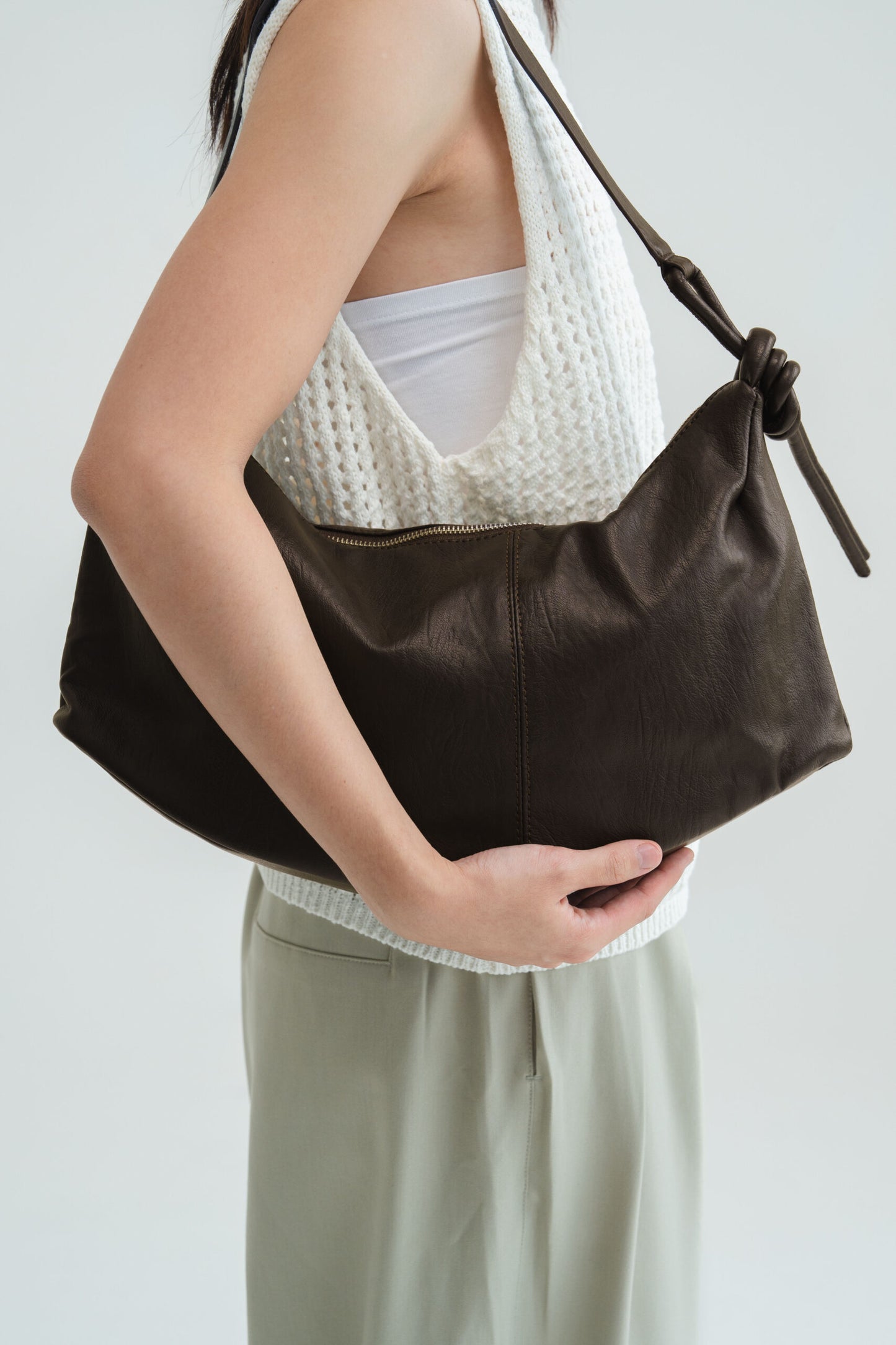 Boat Leather Bag (Brown)