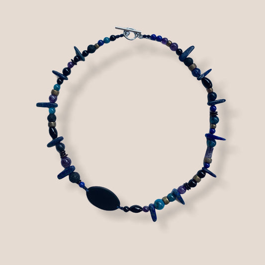 ‘’ SepTem II ‘’ Necklace- deep blue