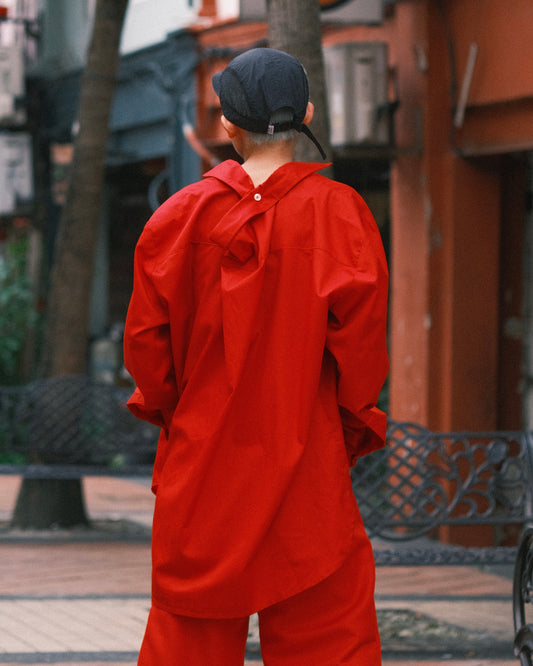 Magnolia Giant Collar Shirt - Red