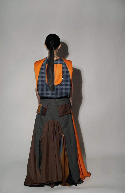 DOUBLE WAISTS LONG SKIRT