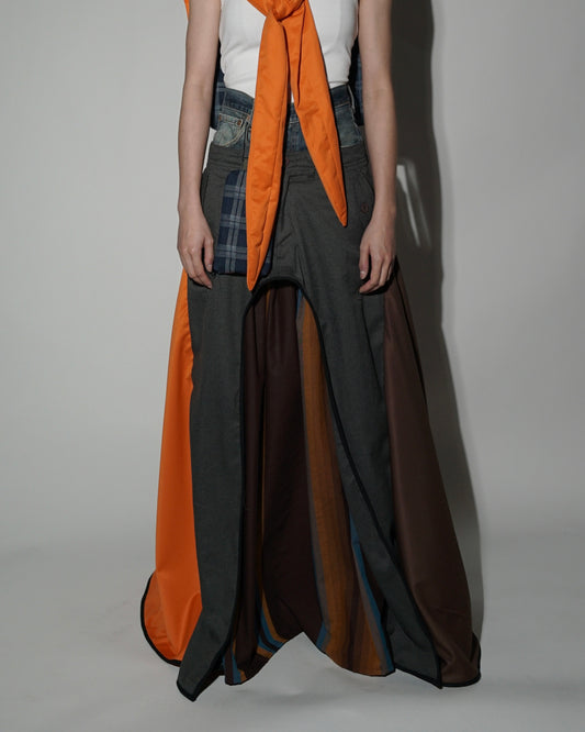 DOUBLE WAISTS LONG SKIRT