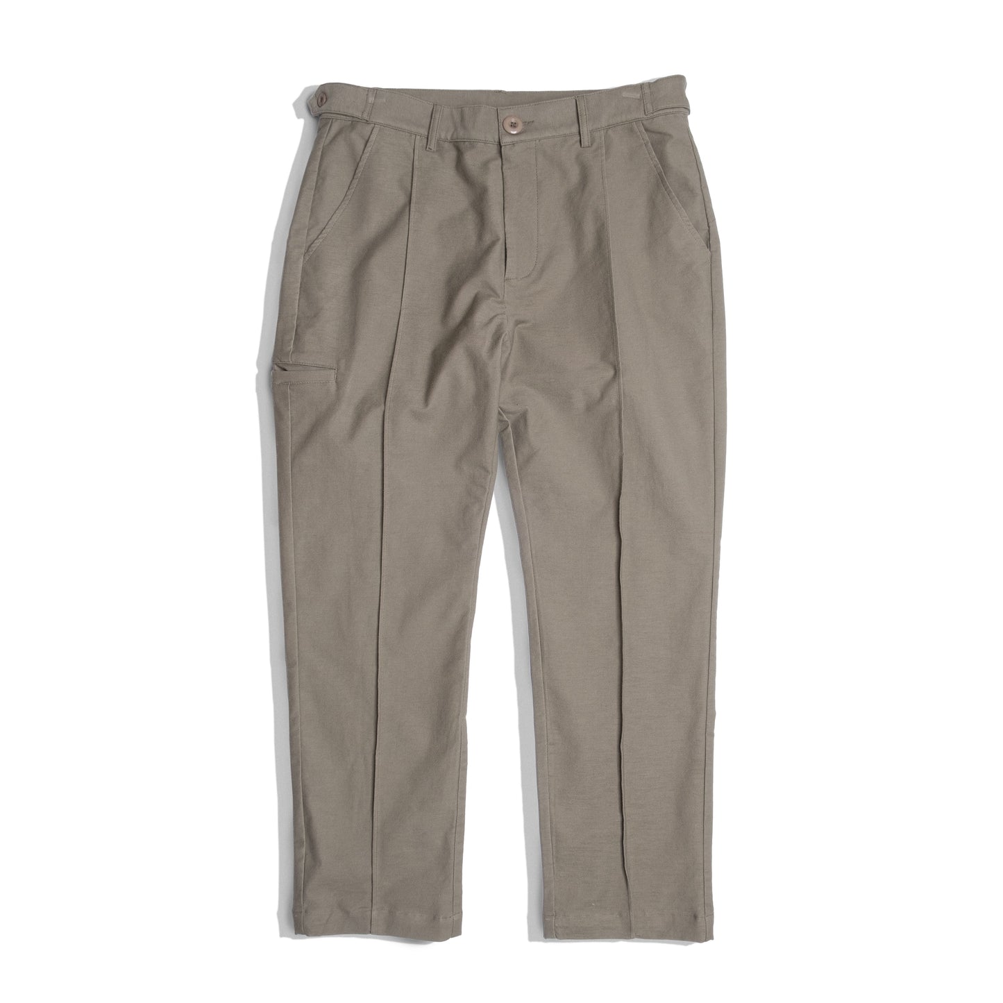 Pleated Pants / Cotton Rayon Stretch - Olive