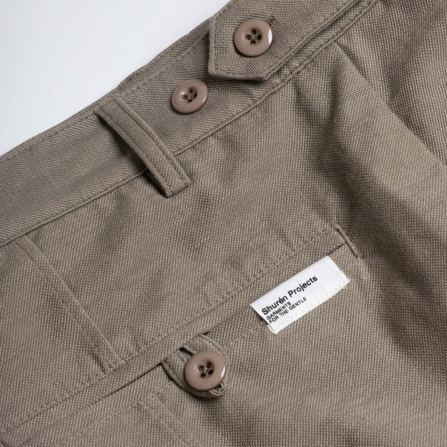 Pleated Pants / Cotton Rayon Stretch - Olive