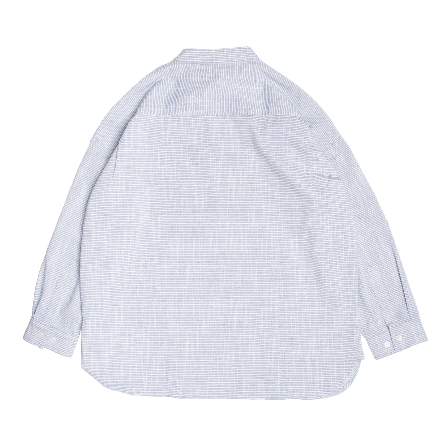 Popover Shirt / Cotton Linen Stripe - Blue