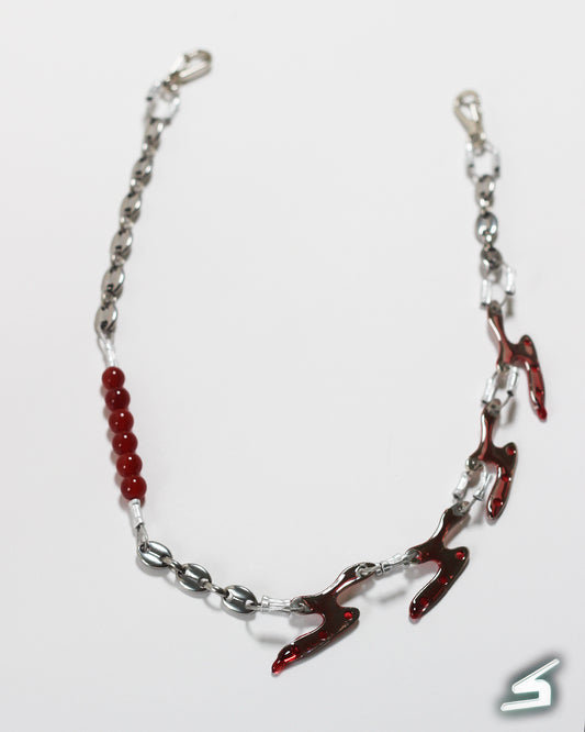 "LIQUID" NECKLACE SSSS1 IN RED