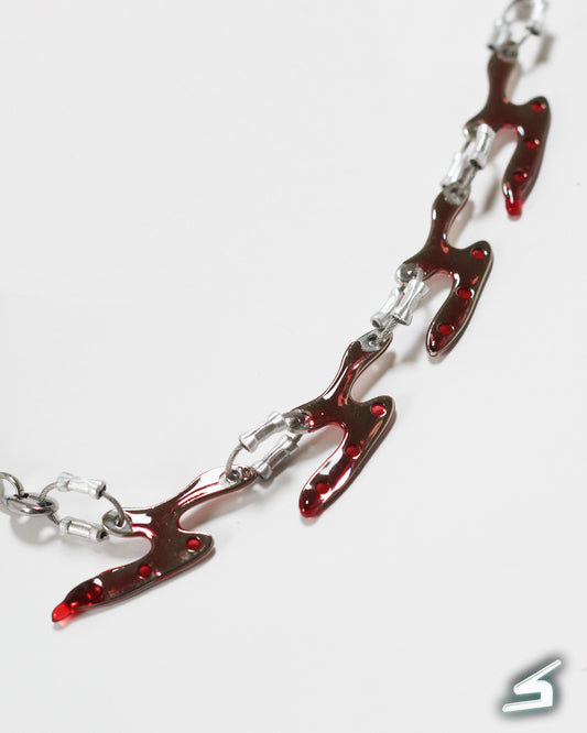 "LIQUID" NECKLACE SSSS1 IN RED