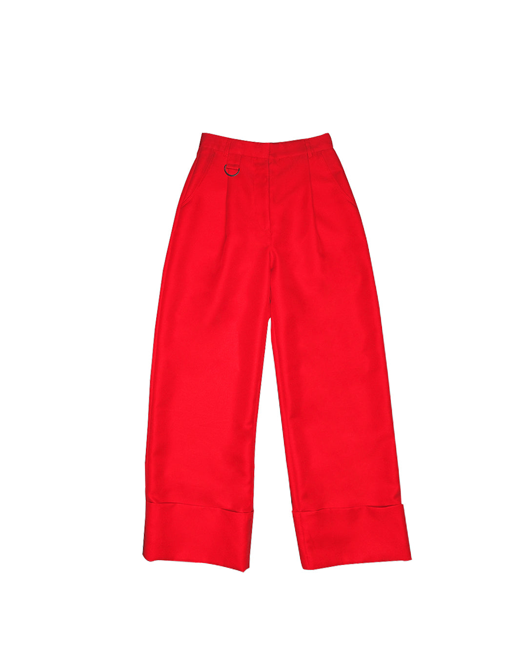 Highwaist long pants with ring (Red)